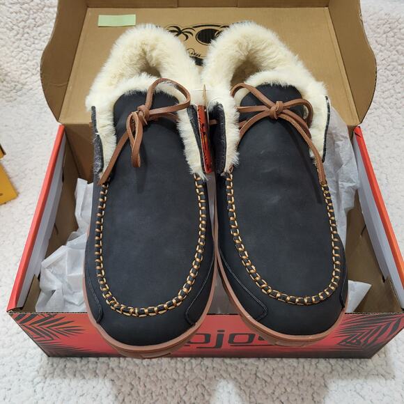 NEW Flojos Unisex Cancun Slipper, Black/Gum SIZE 12 US Women - Picture 1 of 7